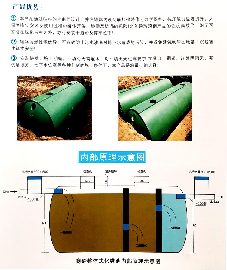 南岳玻璃钢化粪池